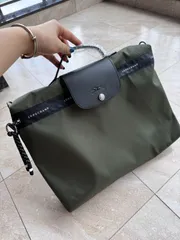 👜✨🌈【新品 未使用】Longchamp ロンシャン ハンドバッグ ハンドル型 PC バッグ / 手ぶら PC バッグ `PC インナーバッグ ショルダーブリーフケース メンズブリーフケース PC 対応ブリーフケース ビジネスブリーフケース グリーン