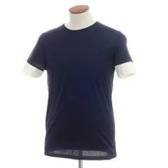 【中古】ジルサンダー JIL SANDER コットン クルーネック 半袖Ｔシャツ ネイビー【サイズM】【メンズ】
