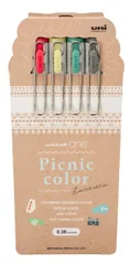 三菱鉛筆 ゲルボールペン ユニボールワン 0.38 ピクニックカラー 4色セット UMNS38PIC4C [ピクニックカラー4色セット] [0.38mm]