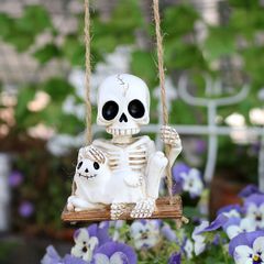 釣りをする スケルトン 置物 2体セット ハロウィン 飾り - メルカリ