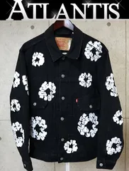 DENIM TEARS 銀座店 デニムティアーズ フラワー 2nd デニムジャケット メンズ size:L 黒 101780