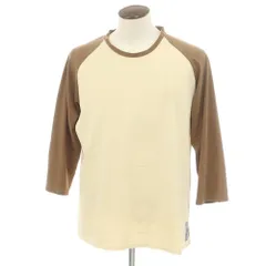 【中古】パタゴニア patagonia コットンポリエステル クルーネック Tシャツ カットソー ベージュxブラウン【サイズL】【メンズ】