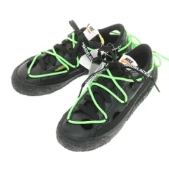 【中古】【未使用】オフホワイト OFF-WHITE × NIKE Blazer Low スニーカー ブラック系【サイズ23cm】【レディース】