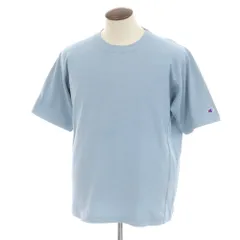 【中古】チャンピオン Champion コットン系 リバースウィーブ クルーネック 半袖Ｔシャツ ライトブルー【サイズL】【メンズ】