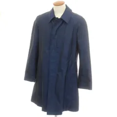 【中古】アクアスキュータム Aquascutum ナイロン ステンカラーコート ネイビー【サイズ38】【メンズ】