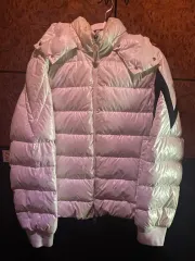 正規品 MONCLER モンクレール 光沢 ナイロン ダウンジャケット ホワイト フルセット M