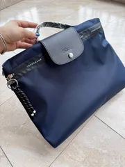 👜✨🌈【新品 未使用】Longchamp ロンシャン ハンドバッグ ハンドル型 PC バッグ / 手ぶら PC バッグ `PC インナーバッグ ショルダーブリーフケース メンズブリーフケース PC 対応ブリーフケース ビジネスブリーフケース 男ネイビー