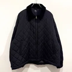 ユニクロC パフテックブルゾン 中綿ジャケット キルティング 襟コーデュロイ ブラック サイズXL【送料込み】