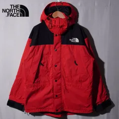 ノースフェイス THE NORTH FACE ゴアテックス GORE-TEX マウンテンパーカー XL 相当 表記 L レッド ブラック ロゴ刺繍 ナイロンジャケット オーバーサイズ ストリート アメカジ テック 古着 J721