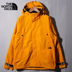ノースフェイス THE NORTH FACE マウンテンパーカー L イエロー ロゴ刺繍 ナイロンジャケット オーバーサイズ テック ストリート アメカジ 黄色 古着 J722
