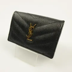 【姫路東店】 中古 SAINT LAURENT | サンローラン コンパクトウォレット オリガミタイニーウォレット 668274 グレインドカーフスキン 【125】