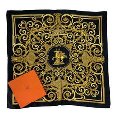 ucz ※ 未使用品 エルメス カレ90 チュイルリー公園 大判スカーフ 新品同様 HERMES エルメス スカーフ カレ90 LES TUILERIES