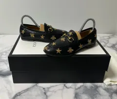 220 グッチ ホースビット 刺繍 レディース ローファー 靴