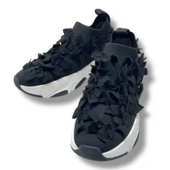 +diana プラスダイアナ バタフライリボンスニーカー ソックススニーカー ニット 軽量 撥水加工 シューズ 靴 黒 ブラック 23cm レディース 通年 ゴーゴー古着マルイファミリー溝口店 26 No.488