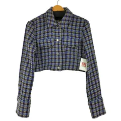 ザラ ZARA ツイードクロップドジャケット レディース import：S 