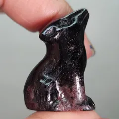 ガーネットインヌーマイト✨オオカミ✨カービング✨