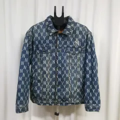 21年 MLB NEW YORK YANKEES モノグラム デニム シープスキン ジャケット メンズ 110