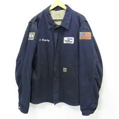 【三重本店】 中古 Carhartt | カーハート FR(難燃性)ダックアクティブジャケット 90's～00's カバーオール ワークジャケット FRJ184 ネイビー サイズ：XL 【95】