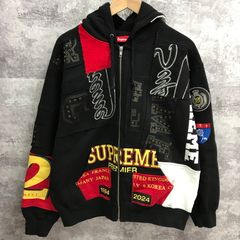supreme patchwork zip up hood最安値fti punk - メルカリ