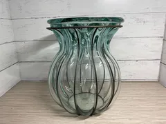 ■送料込み 未使用品 展示品 フラワーベース オブジェ ガラス ヴィンテージ■