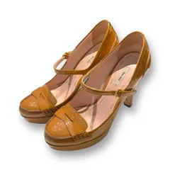 MIU MIU (ミュウミュウ) ★ ⑤ エナメルヒールパンプス レディース ベージュ 36