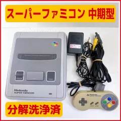 ☆ 分解整備済 すぐ遊べるセット スーパーファミコン 純正ACアダプター AVケーブル コントローラ 任天堂 SFC 中期型 NINTENDO y0111