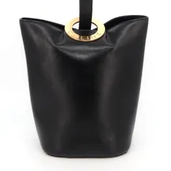 【中古】極希少 美品 CELINE セリーヌ サークルロゴ  ワンハンドル バッグ  ワンショルダー バッグ ブラック