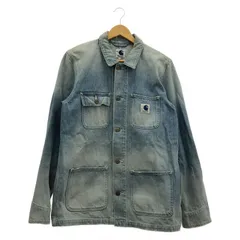 【中古】Carhartt×Ron Herman デニムカバーオール M ライトブルー カーハート ロンハーマン[92]