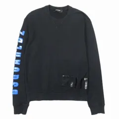 19ss ディースクエアード DSQUARED2 Dan Fit スウェットシャツ ラバーロゴ プリント 裏起毛 トレーナー カットソー トップス S チャコール/△T46/メンズ