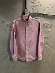 ポロ ラルフローレン クラシック フィット オックスフォード ボタンダウン シャツ パープル XS