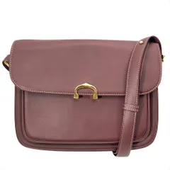 カルティエ Cartier マストライン ショルダーバッグ ショルダーバッグ レザー ワインレッド ゴールド金具 レディース【中古】