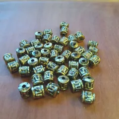 【セット】ビーズ アンティーク ゴールド 幾何学 模様 エスニック ボヘミアン ヴィンテージ 手芸 パーツ ハンドメイド 材料 大容量 セット マクラメ ミサンガ アクセサリー 軽い 筒型