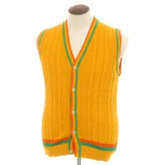 【新品】ガリア GALLIA コットンナイロン ニットベスト オレンジ系【サイズ50】【メンズ】