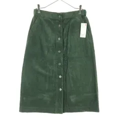 未使用 UNIQLO ユニクロ 台形 コーデュロイ ミモレ丈スカート L ダークグリーン レディース 古着