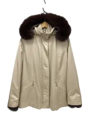 Aquascutum (アクアスキュータム) 5WAY ナイロンジャケットブルゾン キルティングジャケットライナー 裏地ハウスチェック フーディー 11 ベージュ レディース/028