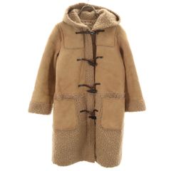 美品】Mila Owenミラオーウェン 羊毛 牛革 ダッフルコート ブルー