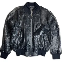 【92AW】ISSEY MIYAKE スケルトン シアー生地  MA-1 ジャケット M ブラック イッセイミヤケ 2000000022680のサムネイル