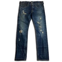 【極上】RRL BALTIMORE ボルチモア デニムパンツ 30×34 サスペンダーボタン バックルバック ダブルアールエル 2000000022659