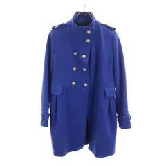 ZARA BASIC ザラベーシック ナポレオン コート L ブルー系 レディース 古着