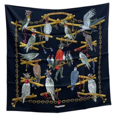 エルメス HERMES カレ90 ブラック シルク レディース スカーフ