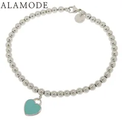 TIFFANY&Co.(ティファニー) リターン トゥ ティファニー ビーズ ブレスレット ダイヤモンド シルバー SV925 アクセサリー ティファニー ブルー シルバー銀 ライトブルー水色 レディース 40802176036【中古】【アラモード】