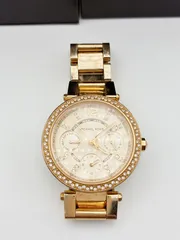 Michael Kors/マイケルコース レディース腕時計 クォーツ ゴールド/ラインストーン MK-6056 箱付き YY240