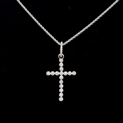 美品★Swarovski スワロフスキー ネックレス クロス クリスタル