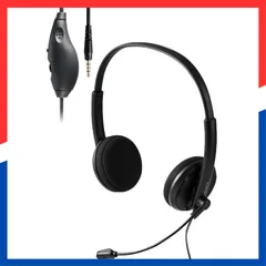 【人気商品】3.5mm ノイズキャンセリング 単一指向性 軽い 4極 有線 マイク付き ヘッドホン ヘッドセット 長時間 ウェブ会議 テレワーク エレコム ブラック HS-HP06STBK