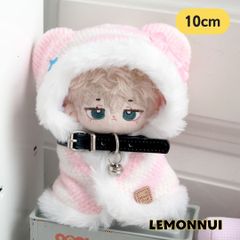 10cm ぬいぐるみ服 着せ替え ピンク ぬい活 推し活 推しぬい-A3217
