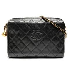 CHANEL シャネル ショルダーバッグ 3番台 1994-1996 ココマーク フリンジ キャビア カメラバッグ マトラッセ【中古】