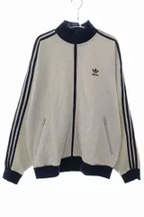 アディダス adidas ワッフル ニット トラックトップ Lサイズ KC2618 ジャージ オーバーサイズ ベージュ 【ブランド古着ベクトル】【中古】■251124