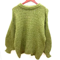 ザラ ZARA ニット セーター 長袖 モヘア混 S カーキ /RT