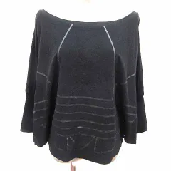 アディダスオリジナルス adidas originals カットソー ボートネック ドルマンスリーブ ロゴプリント 長袖 L 黒 ブラック /YK