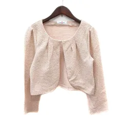 ギャラリービスコンティ GALLERY VISCONTI カーディガン ニット ラメ 2 M ピンク /MN